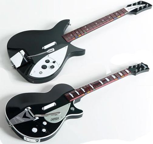 Mtv Games Harmonix And Ea Unveil Replica Rickenbacker And Gretsch Guitar Instrument Controllers For The Beatles Rock Band Pure Nintendo